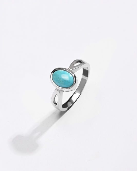 Turquoise (Firoza) Ring â€“ 925 Silver Crafted - #1102 - Myra