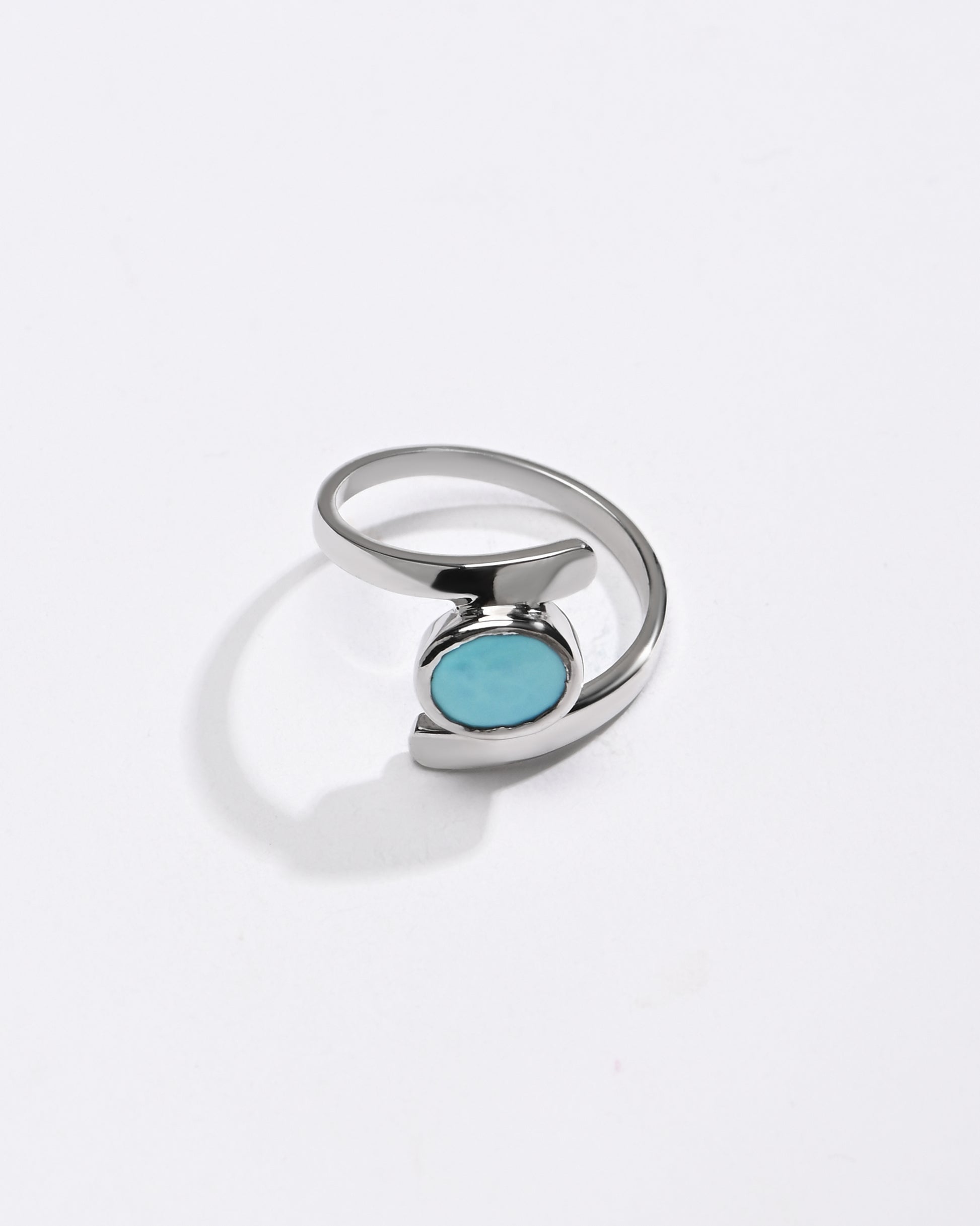 Turquoise (Firoza) Ring – 925 Silver Minimalist - #1138 - Myra