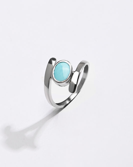 Turquoise (Firoza) Ring â€“ 925 Silver Minimalist - #1138 - Myra