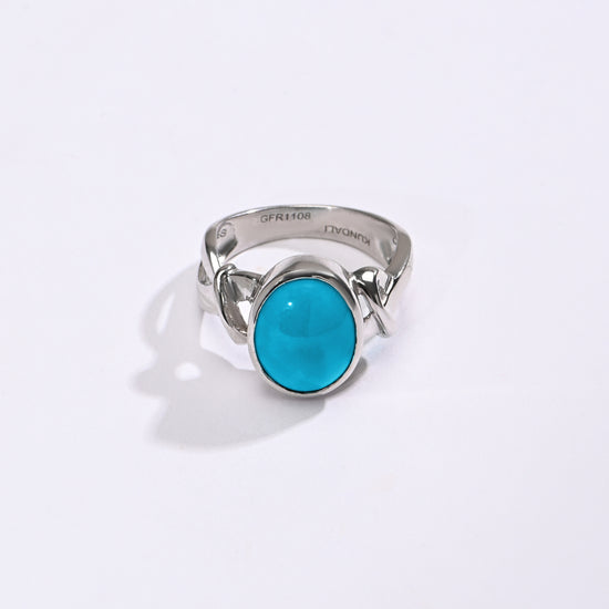 Luxe Turquoise (Firoza) Ring – 925 Silver - #1210 - Myra