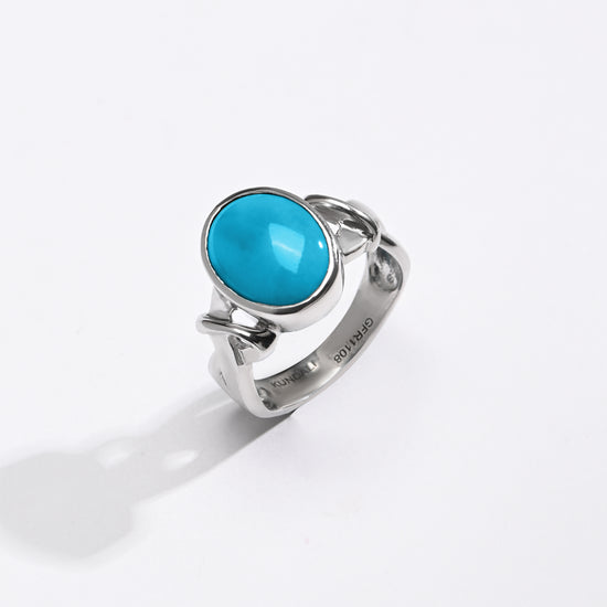 Luxe Turquoise (Firoza) Ring – 925 Silver - #1210 - Myra