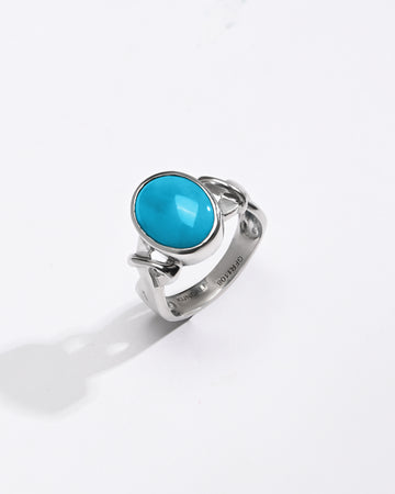 Luxe Turquoise (Firoza) Ring – 925 Silver - #1210 - Myra