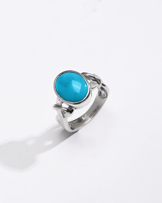 Luxe Turquoise (Firoza) Ring â€“ 925 Silver - #1210 - Myra