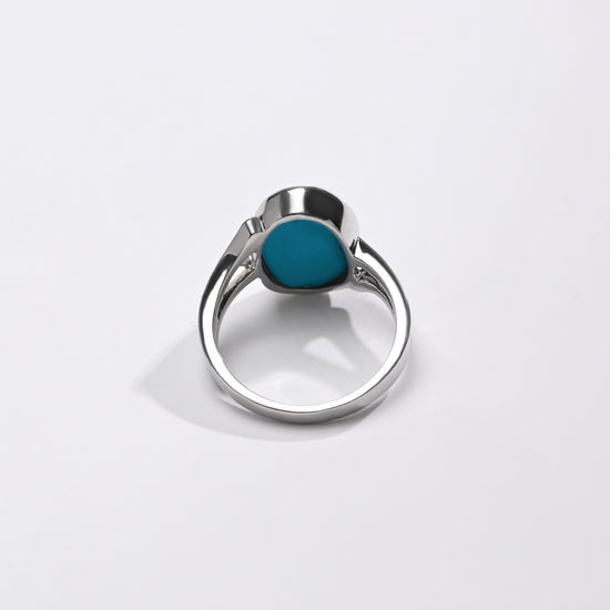 Certified Turquoise (Firoza) Ring – 925 Silver - #1182 - Myra