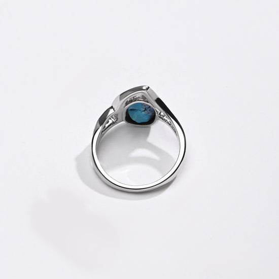 Natural Turquoise (Firoza) Ring – 925 Silver - #1192 - Myra