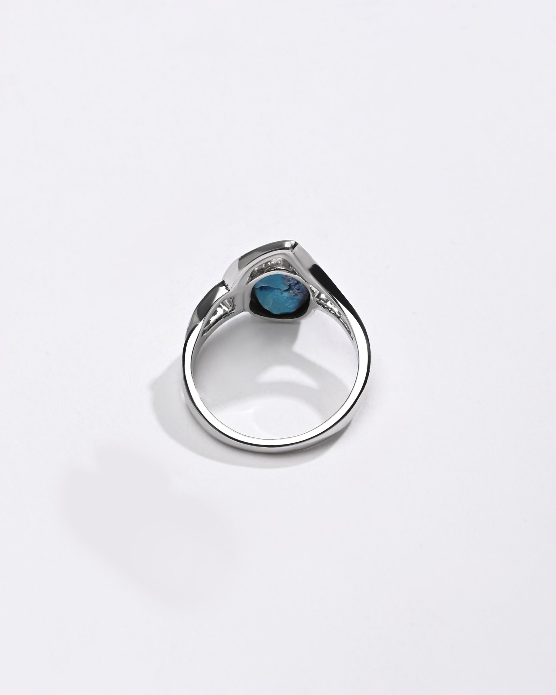 Natural Turquoise (Firoza) Ring – 925 Silver - #1192 - Myra