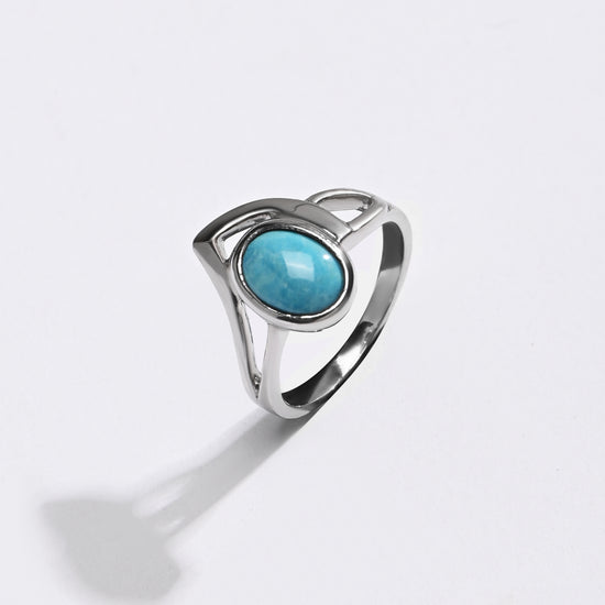 Natural Turquoise (Firoza) Ring – 925 Silver - #1192 - Myra