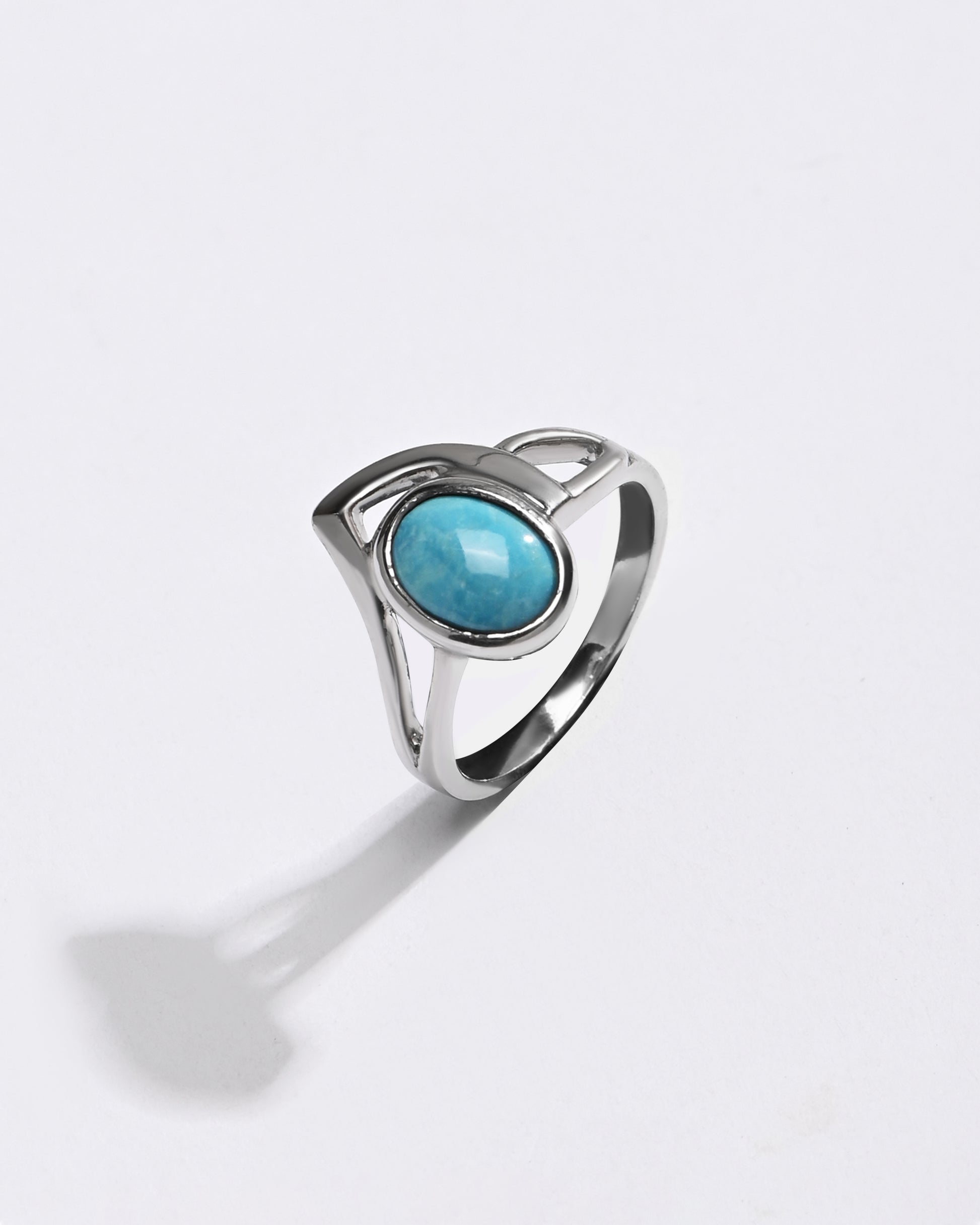 Natural Turquoise (Firoza) Ring – 925 Silver - #1192 - Myra