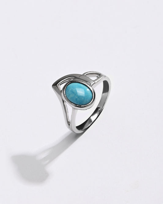 Natural Turquoise (Firoza) Ring â€“ 925 Silver - #1192 - Myra