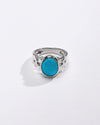 Classic Turquoise (Firoza) Ring – 925 Silver - #1199 - Myra