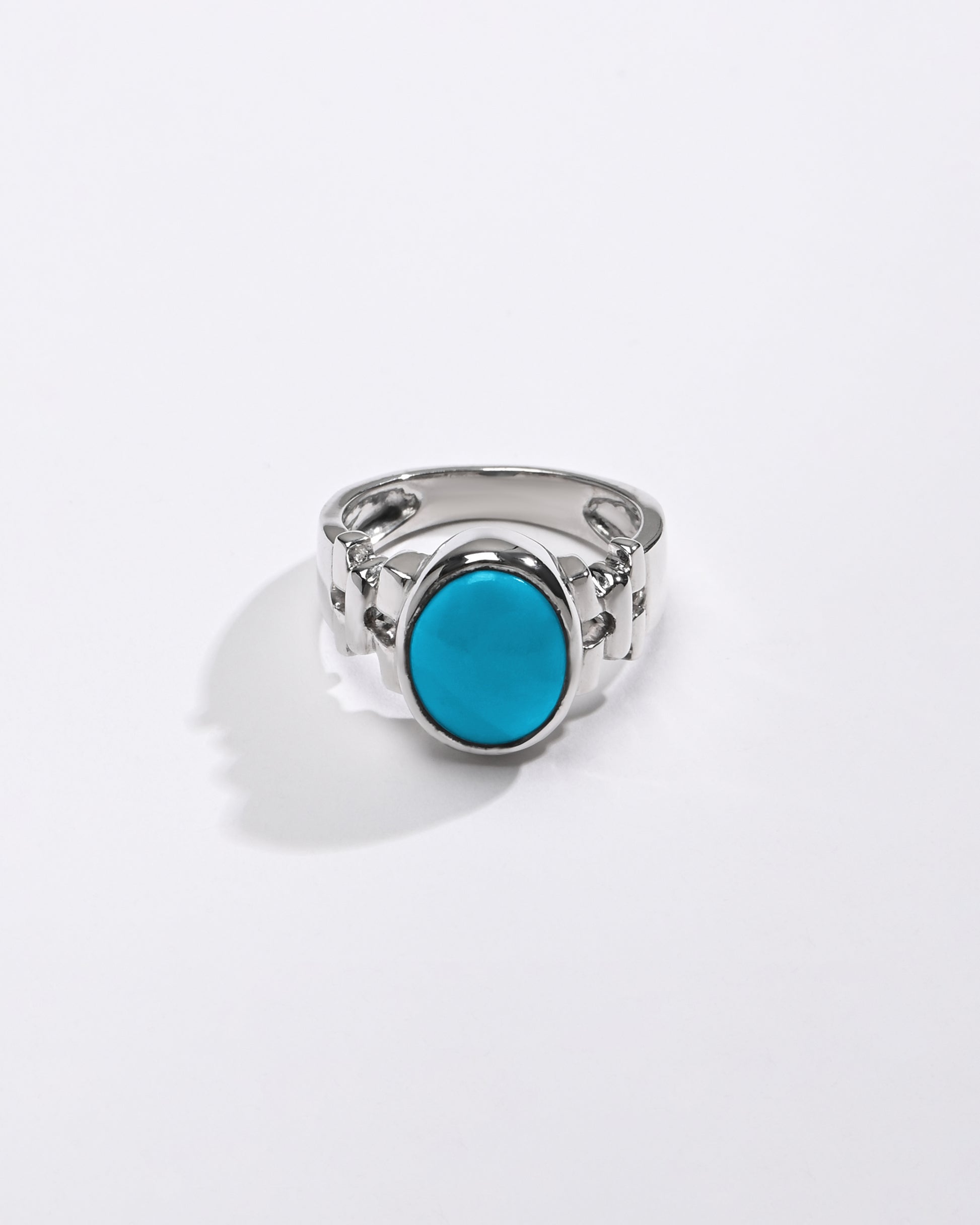 Classic Turquoise (Firoza) Ring – 925 Silver - #1199 - Myra