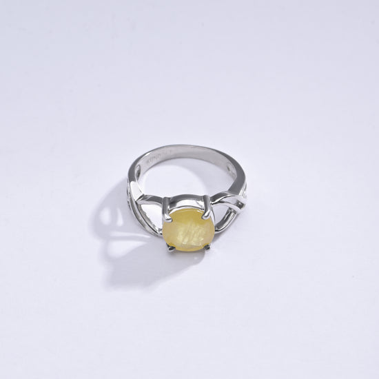 Genuine Yellow Sapphire Gemstone Ring from Myra Gems
