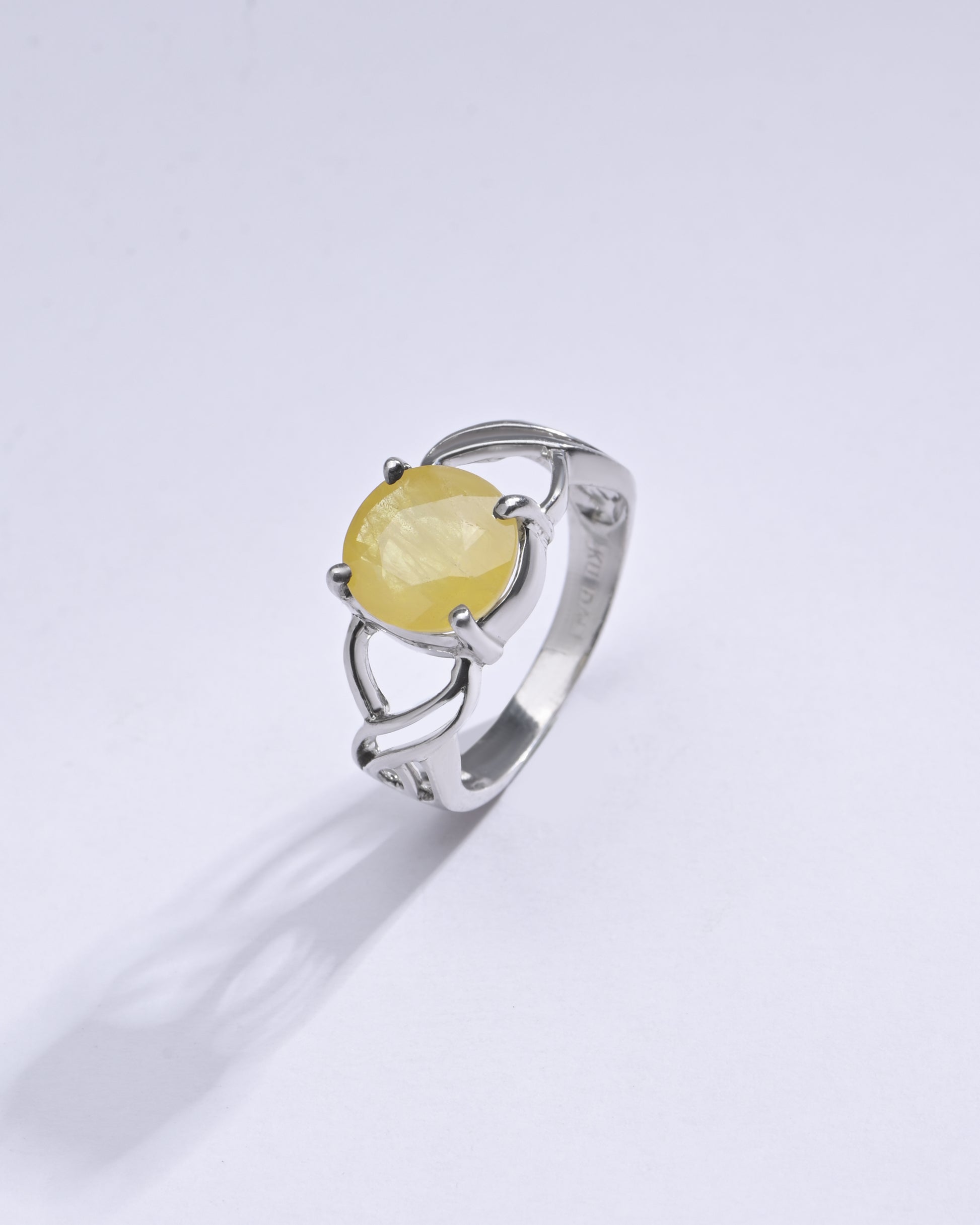 Genuine Yellow Sapphire Gemstone Ring from Myra Gems