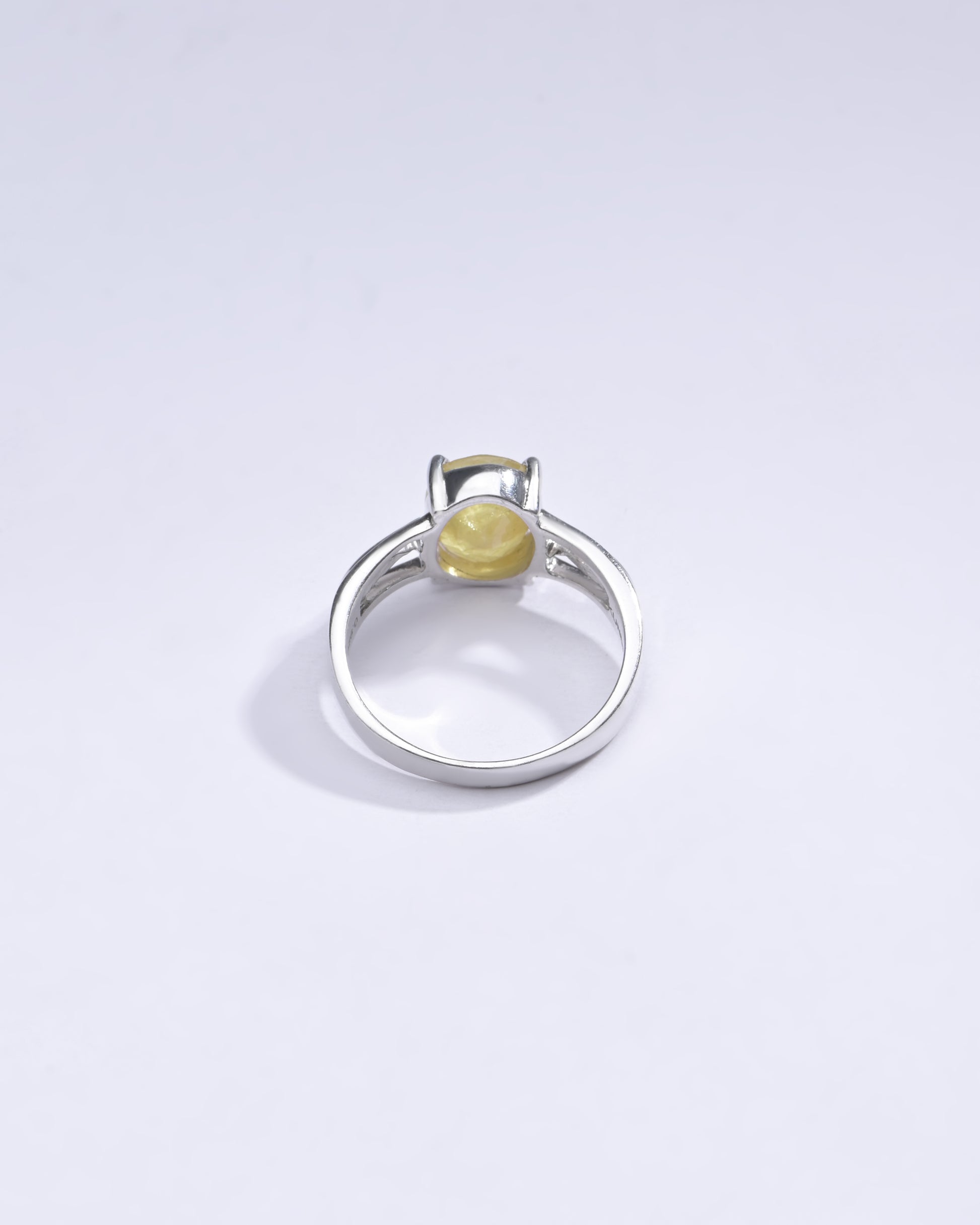 Authentic Yellow Sapphire (Pukhraj) Ring in 925 Silver - #1242N4 - Myra