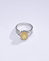 Royal Yellow Sapphire Stone Silver Ring from Myra Gems