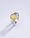 Royal Yellow Sapphire Stone Silver Ring from Myra Gems