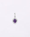 Moonlit Crown Amethyst Pendant in 925 Silver