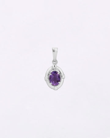 Moonlit Crown Amethyst Pendant in 925 Silver