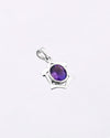 Hexa Edge Amethyst Pendant in 925 Silver