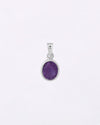 Plain Amethyst Pendant in 925 Silver