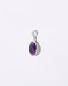 Plain Amethyst Pendant in 925 Silver