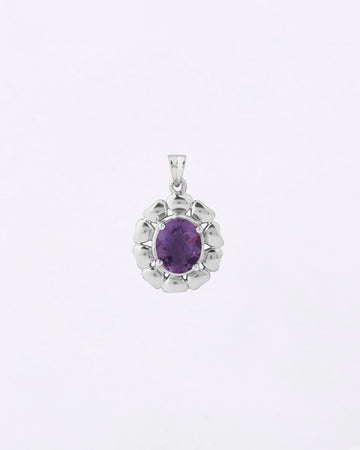 Florent Amethyst Pendant in 925 Silver