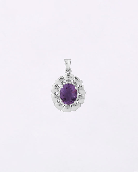 Florent Amethyst Pendant in 925 Silver