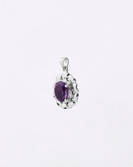 Florent Amethyst Pendant in 925 Silver