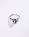 Statement Amethyst (Jamunia) Ring in 925 Sterling Silver - Urja