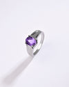 Statement Amethyst (Jamunia) Ring in 925 Sterling Silver - Urja