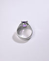 Statement Amethyst (Jamunia) Ring in 925 Sterling Silver - Urja Sq