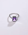 Female amethyst stone ring design