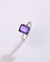 Elegant Amethyst (Jamunia) Ring in 925 Sterling Silver - Shakti Sq