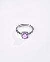 Women amethyst gemstone ring