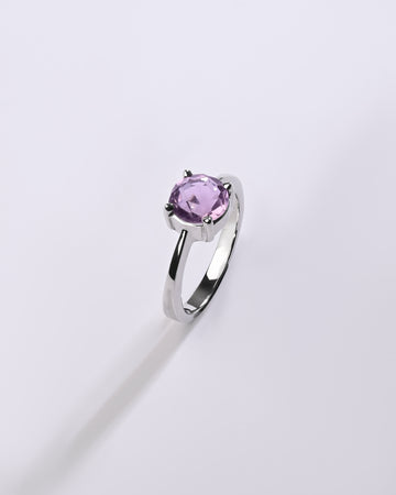 Women amethyst stone ring