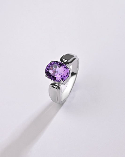 Timeless Amethyst (Jamunia) Ring in 925 Sterling Silver - Urja