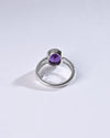Sleek Amethyst (Jamunia) Ring in 925 Sterling Silver - Shakti