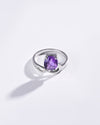 Infinity Amethyst (Jamunia) Ring in 925 Sterling Silver - Urja