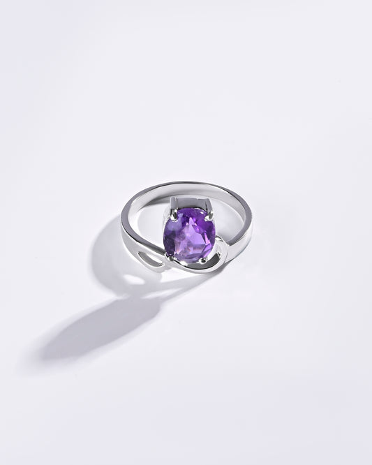 Infinity Amethyst (Jamunia) Ring in 925 Sterling Silver - Urja