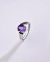 Vibrant Amethyst (Jamunia) Ring in 925 Sterling Silver - Urja