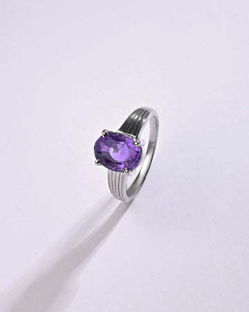 Magical Amethyst (Jamunia) Ring in 925 Sterling Silver - Urja