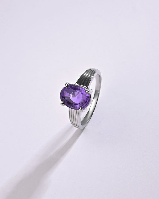 Magical Amethyst (Jamunia) Ring in 925 Sterling Silver - Urja