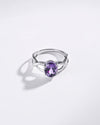 Celestial Amethyst (Jamunia) Ring in 925 Sterling Silver - Urja