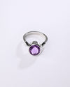Female amethyst finger ring