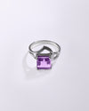 Serene Amethyst (Jamunia) Ring in 925 Sterling Silver - Urja Sq