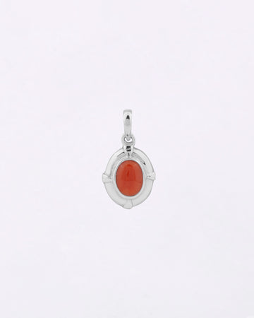 Moonlit Crown Coral Pendant in 925 Silver