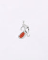 Eternal Om Coral Pendant in 925 Silver