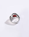 Designer Coral (Moonga) Ring in 925 Sterling Silver - Shakti