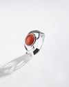Designer Coral (Moonga) Ring in 925 Sterling Silver - Shakti
