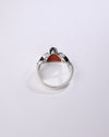 Powerful Coral (Moonga) Ring in 925 Sterling Silver - Delta Tr